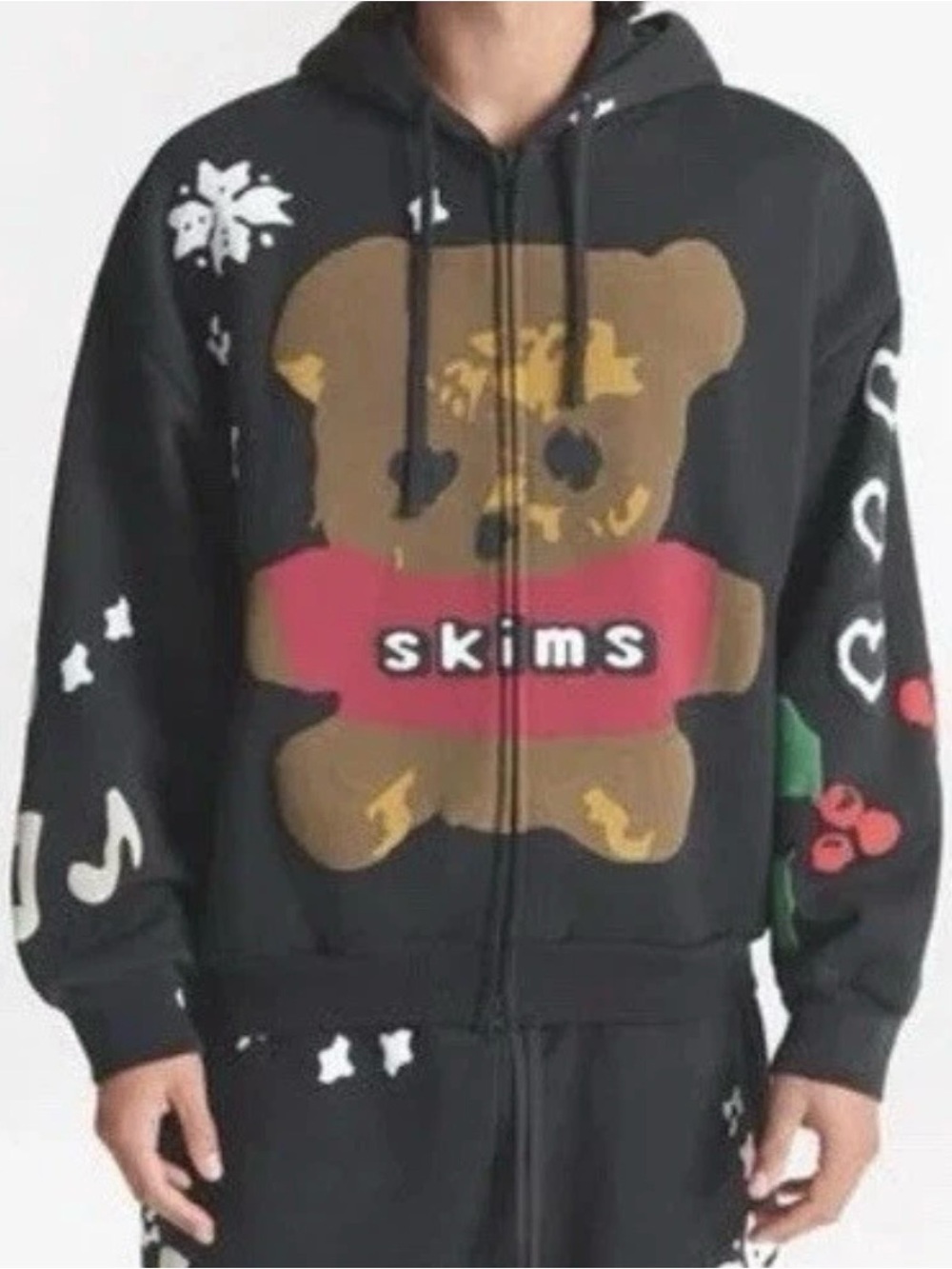 Skims Black Heavyweight Fleece Relaxed Zip Up Hoodie Size
XS